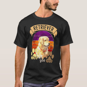 Camiseta Dia Internacional do Cão Com Arte do Retrieve Dour