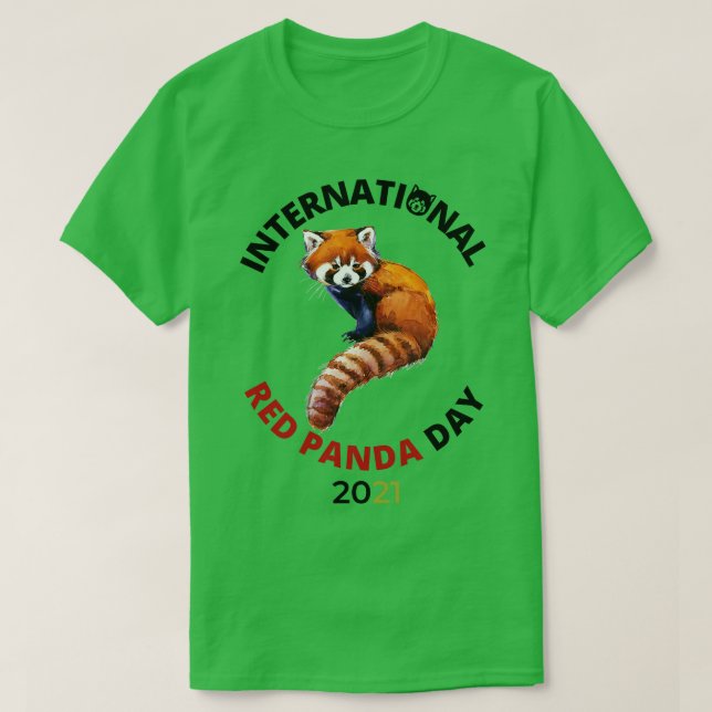 Camiseta Dia Internacional do Panda Vermelha 2021 (Frente do Design)