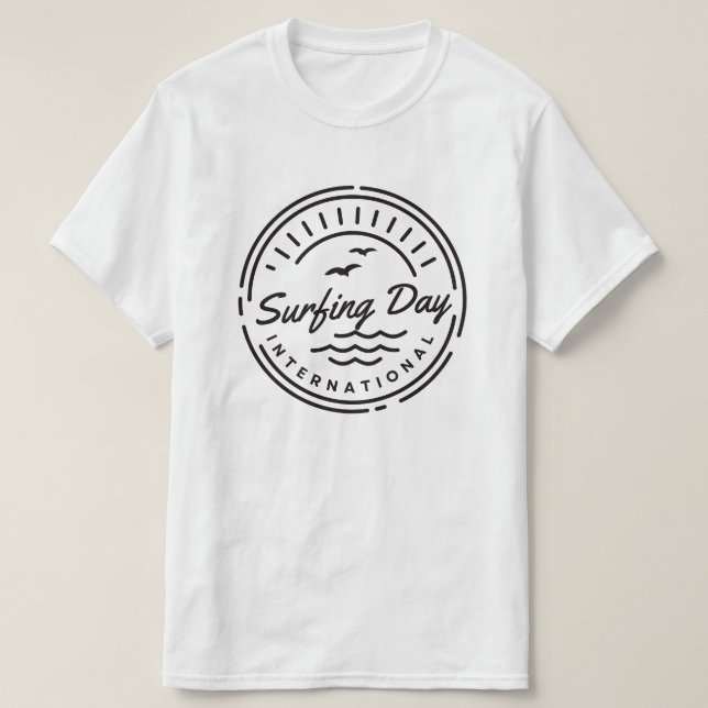 Camiseta Dia Internacional do Surfe (Frente do Design)