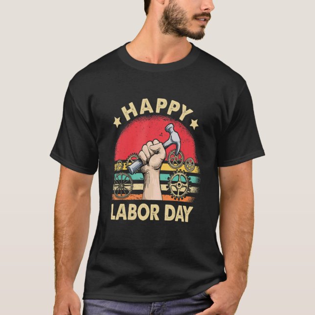 Camiseta Dia Internacional do Trabalho Feliz Dia do Trabalh (Frente)