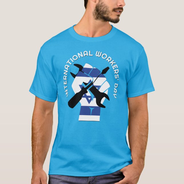 Camiseta Dia Internacional do Trabalho ISRAEL (Frente)