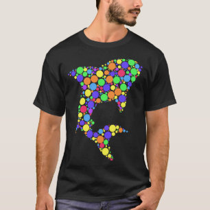 Camiseta Dia Internacional do Tubarão bolinhas