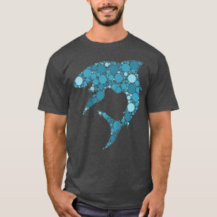 Camiseta Dia Internacional do Tubarão Bolinhas Azul