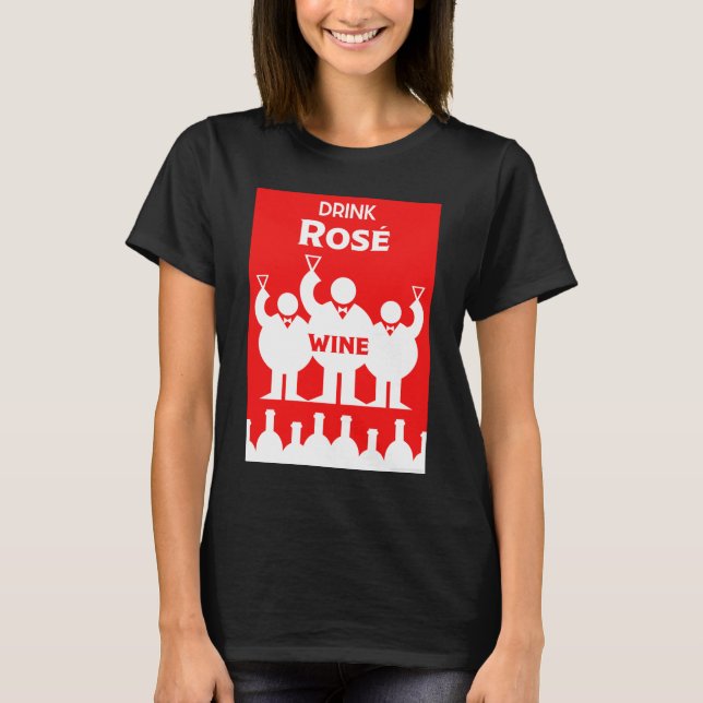 Camiseta Dia Internacional do Vinho Rosa (Frente)