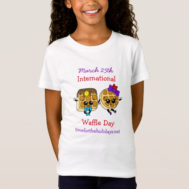 Camiseta Dia Internacional do Waffle (Frente)