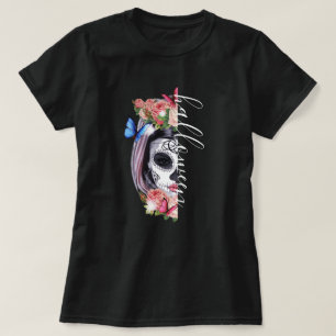 Camiseta Dia La Catrina do Halloween Floral Morto