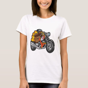 Camiseta Dia Legal de Ação de Graças de Motocicleta na Turq