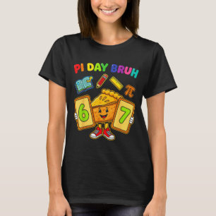Camiseta Dia mano engraçado 6 7 torta professor de matemáti