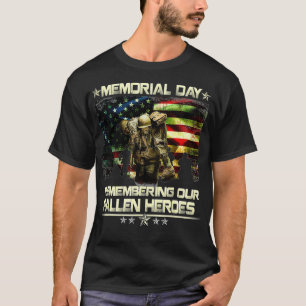 Camiseta Dia Memorial Lembrando nossos Heróis Falecidos