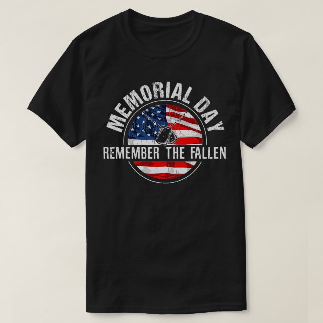 Camiseta Dia Memorial Lembre-Se Do Exército Veterano Faleci (Frente do Design)
