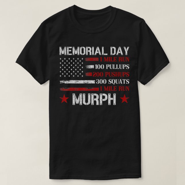 Camiseta Dia Memorial Murph US Militar 1 (Frente do Design)