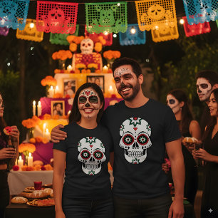 Camiseta Dia Mexicano De Los Muertos Dia Da Figurança Morta