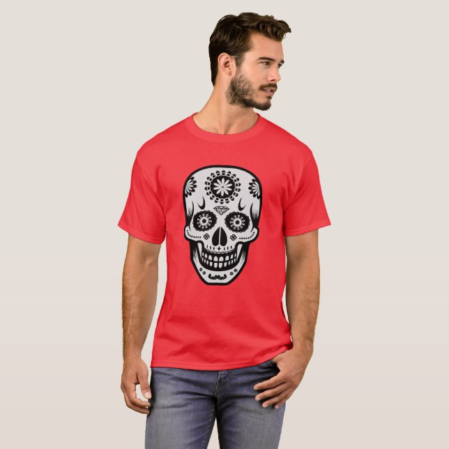 Camiseta Dia Mexicano do Crânio do Açúcar Morto (Frente Completa)
