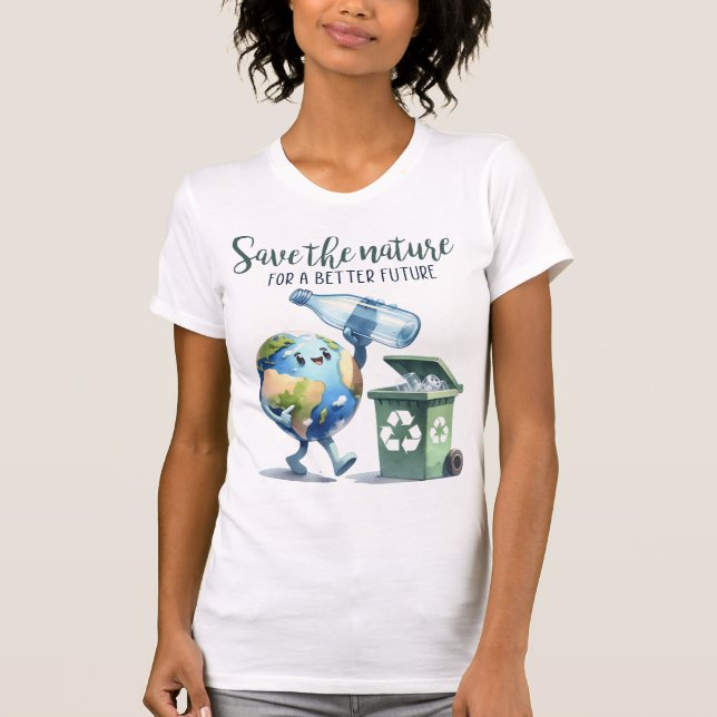 Camiseta Dia Mundial 22 De Abril O Reciclar Salva O Ambient (Frente)