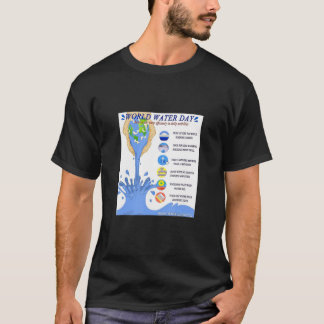 Camiseta Dia Mundial da Água Limpa a Água do Oceano