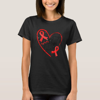 Camiseta Dia Mundial da Aids Red Ribbon Faith Esperança Aid