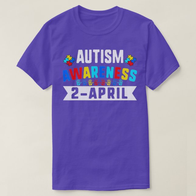 Camiseta Dia Mundial da Consciência do Autismo 2020 2 abril (Frente do Design)