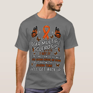 Camiseta Dia Mundial da esclerose múltipla Borboleta Fita