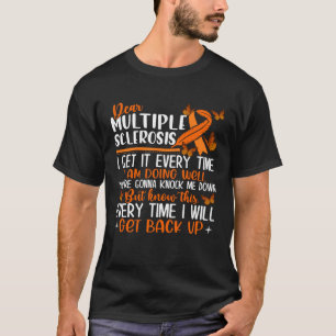 Camiseta Dia Mundial da esclerose múltipla Borboleta Fita