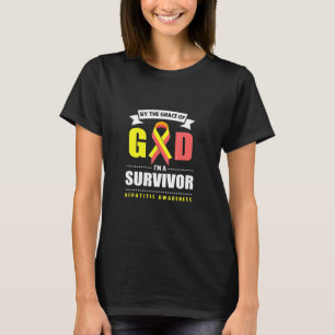 Camiseta Dia Mundial da Hepatite Amarelo Vermelho Hepatite