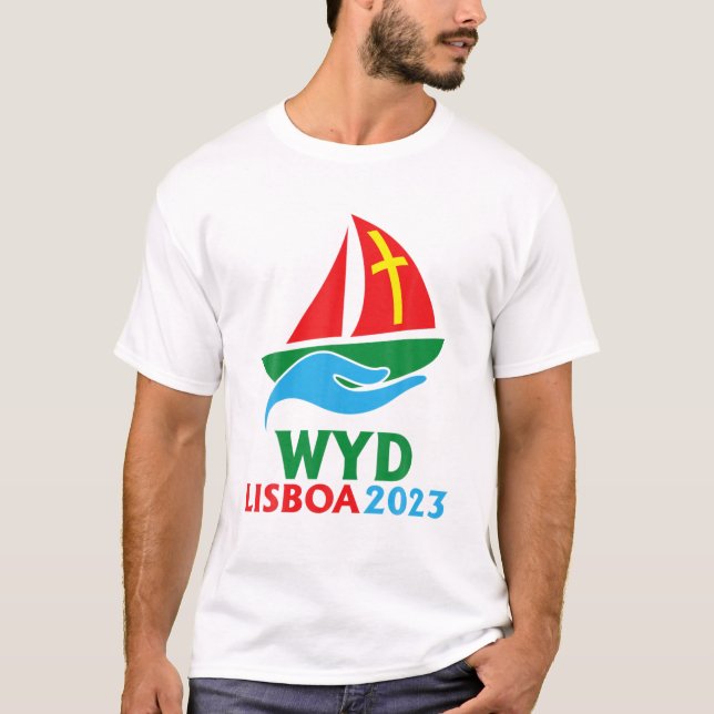 Camiseta Dia Mundial da Juventude 2023 Desenho Inspirado no (Frente)