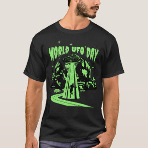 Camiseta Dia Mundial da OVNI, disco voador