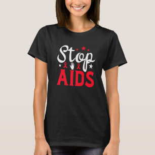 Camiseta Dia Mundial da SIDA Parem a SIDA Consciencializaçã