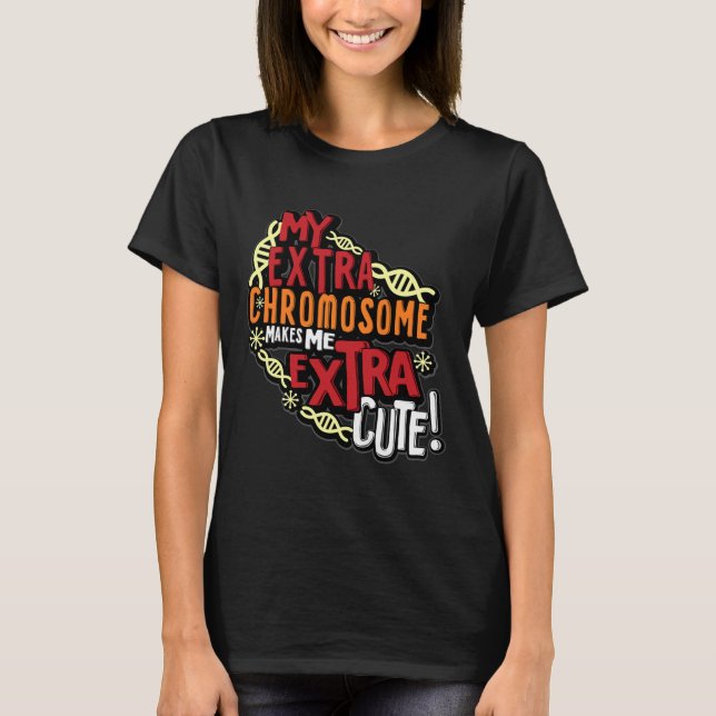 Camiseta Dia Mundial da Síndrome de Down Cromossomo Mulhere (Frente)
