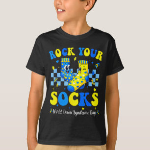 Camiseta Dia mundial da síndrome de down meias de rock cons