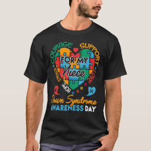 Camiseta Dia Mundial da Síndrome de Down, Tia Tio Niece Lov