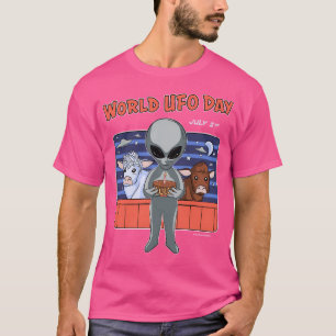 Camiseta Dia Mundial Da Ue 2 De Julho Com Alienígena De Cin