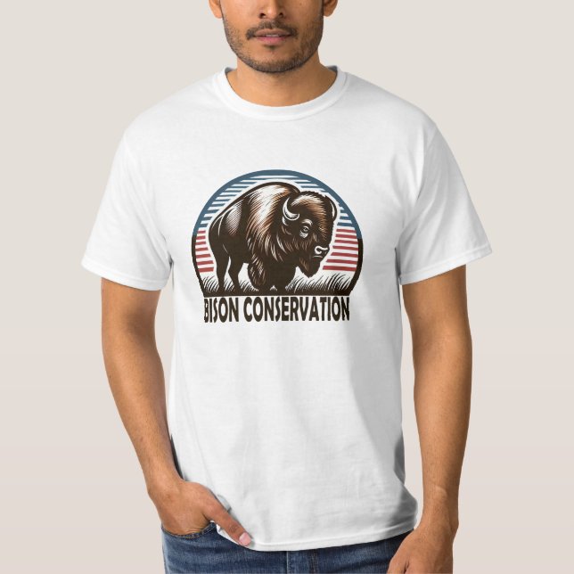Camiseta Dia Mundial da Vida Selvagem do American Bison (Frente)