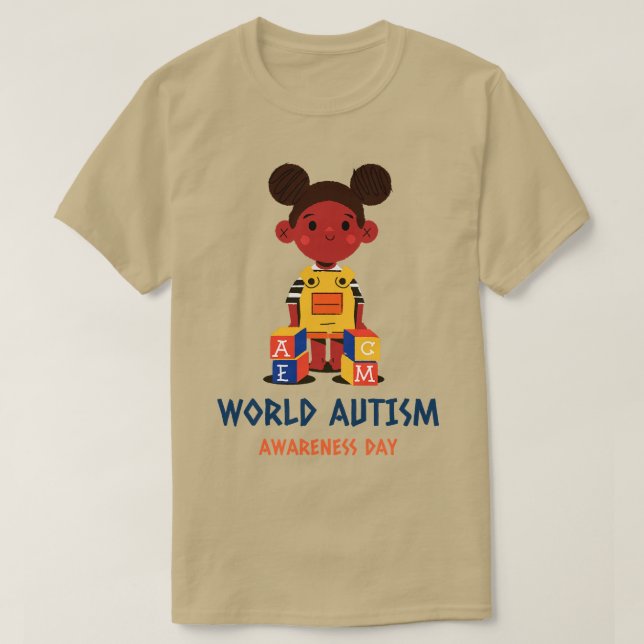 Camiseta dia mundial de sensibilização para o autismo (Frente do Design)