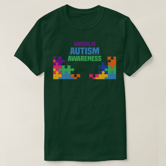 Camiseta Dia Mundial de Sensibilização para o autismo, adhd (Frente do Design)