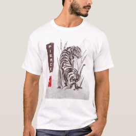 Camiseta Dia Mundial do Animal - 力 feroz (Força) Tigre
