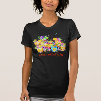 Camiseta Dia Mundial do Cocktail da Aquarela