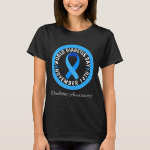 Camiseta Dia Mundial do Diabetes Tipo 1 Tipo 2 Conscientiza
