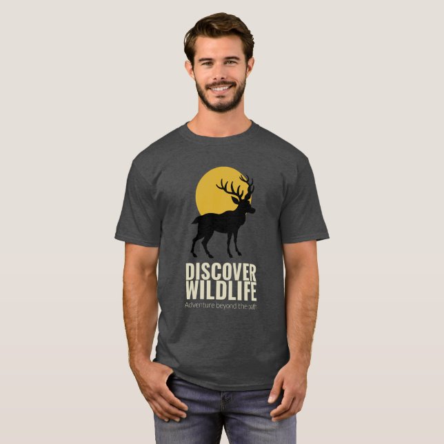 Camiseta Dia Mundial dos Animais - Descubra a vida selvagem (Frente Completa)