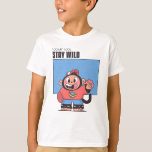 Camiseta Dia Mundial dos Animais - Olhando para o macaco se