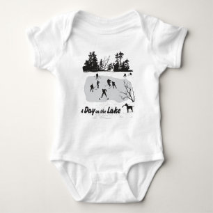 Camiseta Dia na criança do hóquei do lago