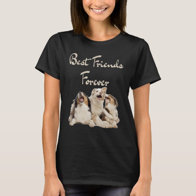 Camiseta Dia Nacional da Amizade Melhores Amigos para Cães  (Frente)