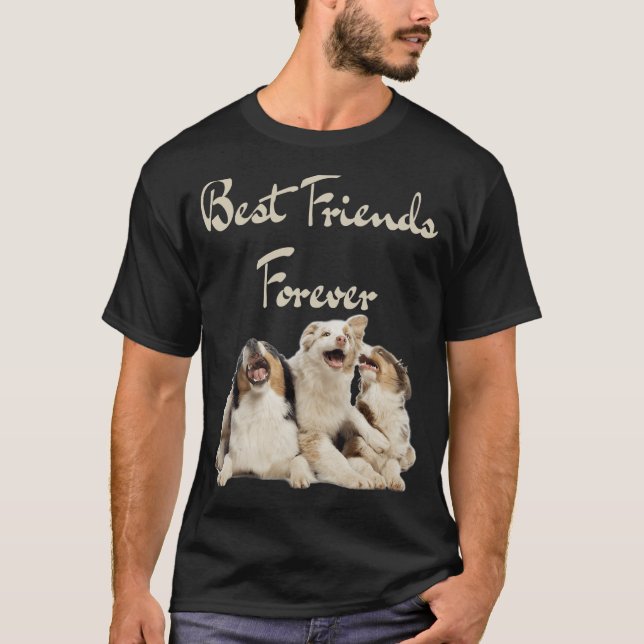 Camiseta Dia Nacional da Amizade Melhores Amigos para Cães  (Frente)
