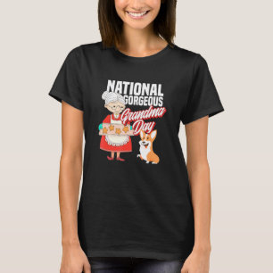 Camiseta Dia Nacional da Avó com Corgi