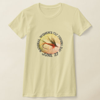 Camiseta Dia Nacional da Pesca de Voo das Mulheres