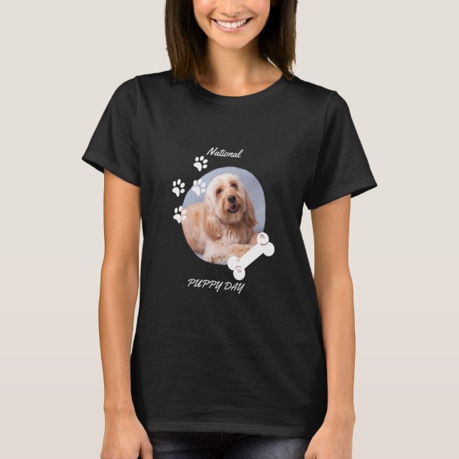 Camiseta Dia Nacional da Puppia, Aniversário Homem Negro Me (Frente)