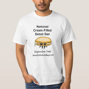 Camiseta Dia Nacional da Rosquinha Cheia de Creme - 14 de s