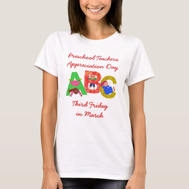 Camiseta Dia Nacional de Apreciação dos Professores da Pré- (Frente)