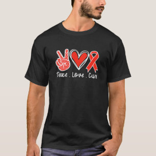 Camiseta Dia Nacional de Teste do Hiv Fia de Paz e Paz