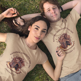 Camiseta Dia Nacional Decadente do Bolo de Chocolate