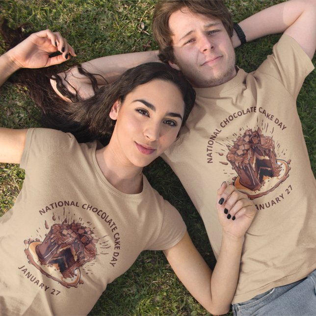 Camiseta Dia Nacional Decadente do Bolo de Chocolate (Criador carregado)